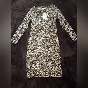 Women’s maternity leopard print dress